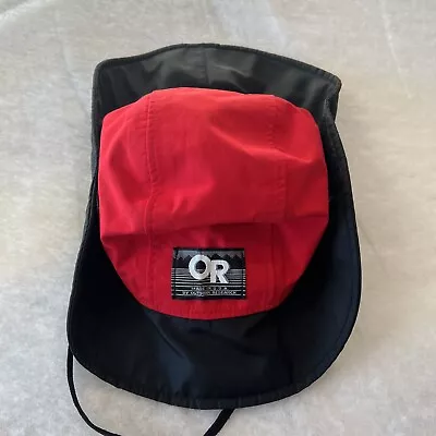 Outdoor Research Gore Tex Rain Hat Red Black Seattle Sombrero Size Large Gorp • $26.80