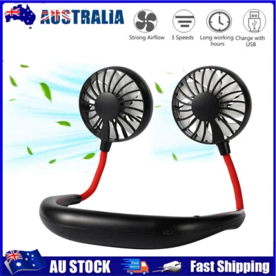 $12.99 • Buy Neck Fan Hanging USB Charging Creative Neck Lazy Tool Portable Sport Fan Travel