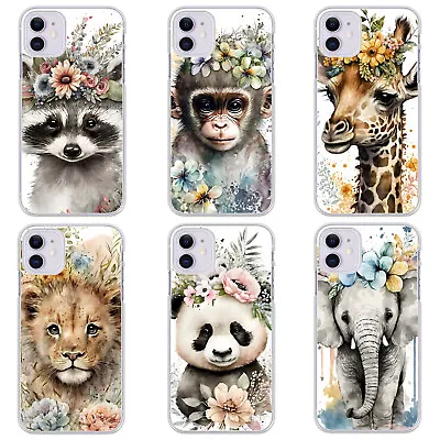 Animal Case IPhone 14 13 12 11 X 8 7 6s Plus XR XS Max SE Pro Silicone Cover • £4.75