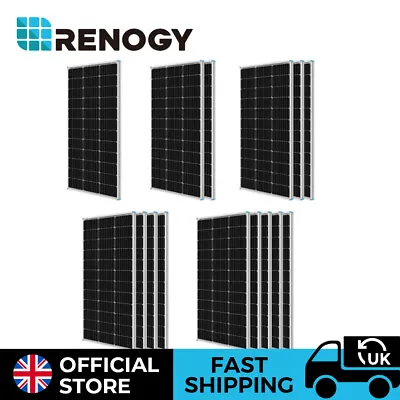 £339.99 • Buy Renogy Solar Panel 100W200W300W400W500W 12V PV RV Battery Boat Caravan Off-Grid
