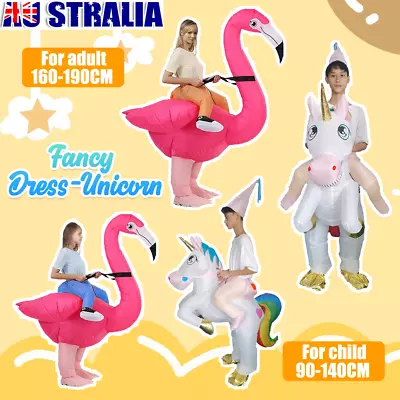 Cosplay Inflatable Fancy Pink Flamingo Dress Costume Blow Up Funny Outfit Suit • $19.99