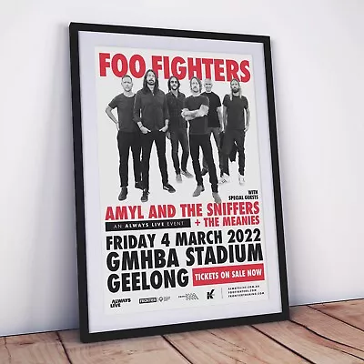 Large Promo Poster FOO FIGHTERS 2022 Geelong GMHBA Stadium Australia • $70