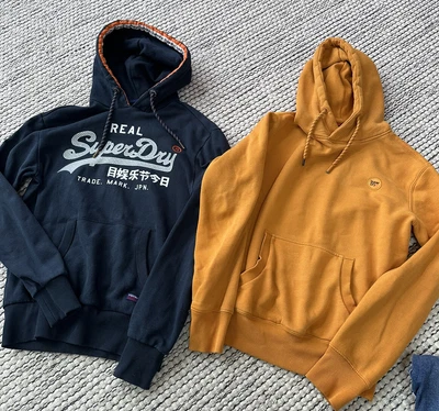 £30 • Buy Superdry Hoodies X 2, Size Small, VGC Men Teenager Boys, Orange And Navy