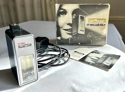 1970 Metz Mecablitz 184 Electronic Camera Flash Unit Works! Orig Box Germany • $79.99