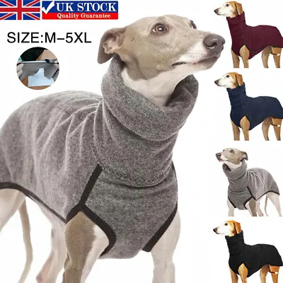 £12.10 • Buy Pet Dog Winter High Collar Jumper Sweater Greyhound Whippet Clothes Lurcher Coat