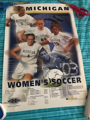 Poster Vintage Original Women's Soccer Michigan 2003 • $5.50