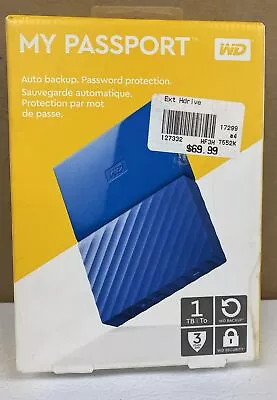 WD - My Passport 1TB External USB 3.0 Portable Hard Drive. FREE SHIPPING • $50