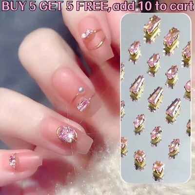 3D Nail Rhinestones Silver Gold Crystal Gems Beads Pearl Glitter UV Gel Decor • $0.99