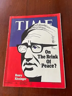 Vintage Time Magazine October 1972 Henry Kissinger On The Brink VG Condition • $89