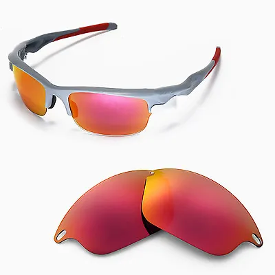 New WL Polarized Fire Red Replacement Lenses For Oakley Fast Jacket Sunglasses • $16.99