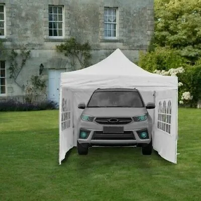 $84.99 • Buy 10x10 Ft Canopy Customizable Window Wall Party Tent Adjust Height Easy Up White