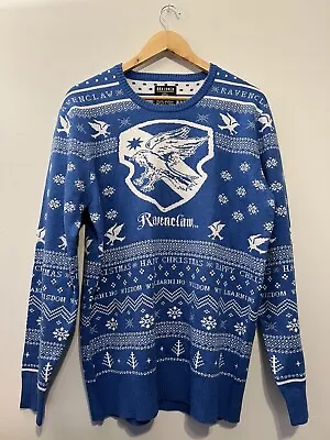 $75 • Buy Harry Potter Ugly Christmas Sweater Ravenclaw Crest Wizarding World Size L