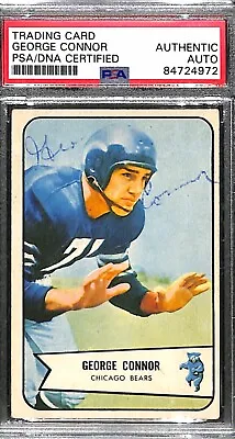 George Connor 1954 Bowman Topps Signed Autographed Card #116 PSA HOF GOAT (RC) • $149.99