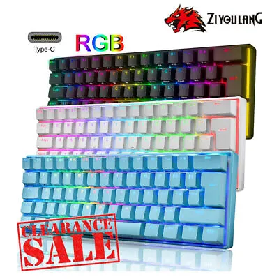 61 Keys True Mechanical Gaming Keyboard Wired RGB Backlit For PC/Laptop/MAC • $13.99