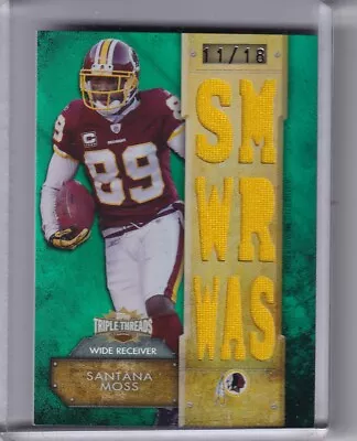 2012 Triple Threads #ttr74 Santana Moss Jersey Washington Redskins 11/18 B211 • $15.16