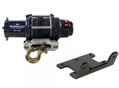 Viper 50 Ft Midnight Winch 3000 Lb Black W/ Mount For Yamaha Grizzly 350 2007-14 • $209.98