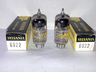 £96.35 • Buy 1960's Sylvania 6922 E88CC Tubes, Matched Pair, NOS/NIB, Tested, Matched Codes