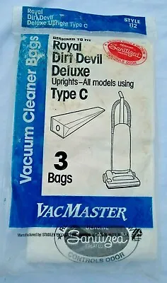 3 Vacmaster C Vacuum Bags For Royal Dirt Devil Deluxe Uprights Bags Odor Control • $4.99