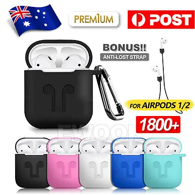 $4.45 • Buy Shockproof For Airpods 1/2 Case Cover Skin Anti Lost Strap Holder Airpod Case