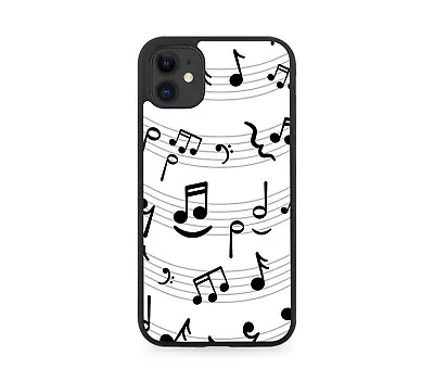 Sheet Music Pattern Rubber Phone Case Cover Musical Notes Writing Shapes L023 • £11.90