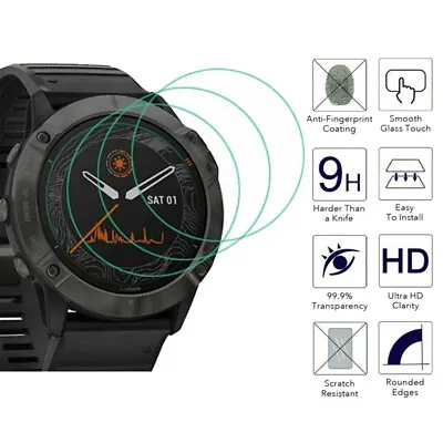 Screen Protector For Garmin Fenix 6 6X 6 Pro 7 7X 5 5X 5S Tempered Glass Film • $5.49