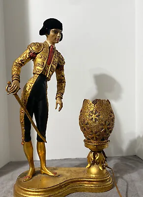 MCM MATADOR BULL FIGHTER FIGURINE With LAMP 2ft Tall READ • $350