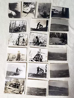 Vintage Gold Miner Mining Operations Photo Lot Of 19 Snapshots 5  X 3.5  • $20