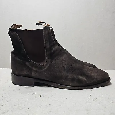 R. M. Williams Men's Suede Leather Chelsea Boots Brown Size Uk9 Eu43 (babi26/100 • £54.95