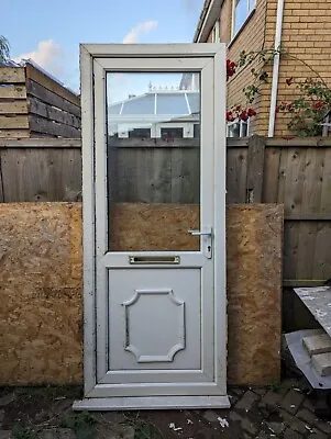 Upvc White External Front Door & Frame • £100