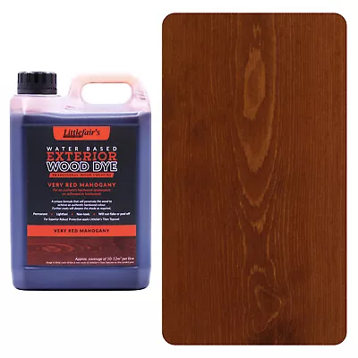 Littlefair's Indoor & Outdoor Wood Stain Water Based - Very Red Mahogany • £4.95