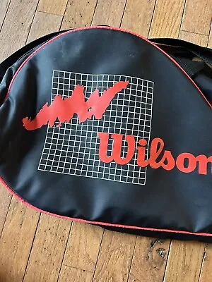 Vintage Wilson Tennis Racquet Bag Black Orange • $19.99