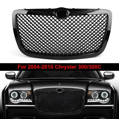 Front Bumper Mesh Hood Grill Grille Chrome Style For 2004-2010 Chrysler 300 300C • $295