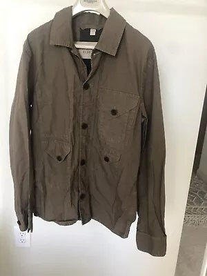 Men BURBERRY Brit Khaki Military Utility Tech Green  Cotton NOVA CHECK Jacket • $125