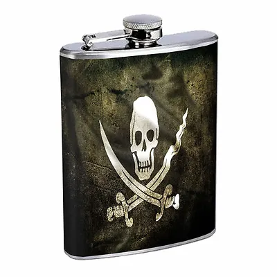 Vintage Pirate Ship D7 Flask 8oz Stainless Steel Hip Drinking Whiskey  • $14.95