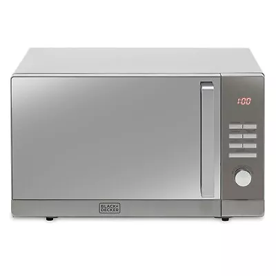 BLACK+DECKER Combination Microwave 900W 3-in-1 30 Litre BXMZ24038GB In Silver • £154.95