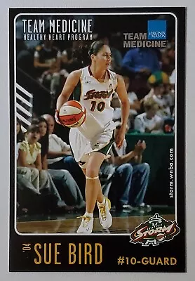 SUE BIRD 2004 SEATTLE STORM VIRGINIA MASON TEAM MEDICINE 3x4.5 Inch JUMBO CARD • $20