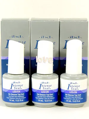 IBD INTENSE SEAL LED/UV 3x Gel Nail Polish Top Coat Acrylics 0.5fl.oz No Cleanse • $30.98