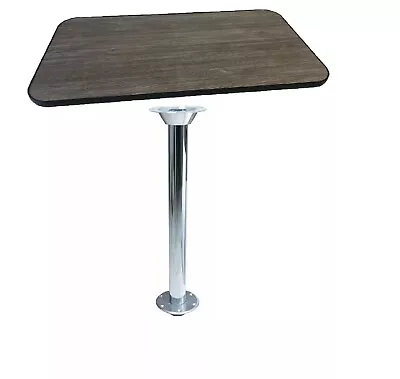 £59.99 • Buy Floor Mount Island Free Stand Leg + TABLE Kitchen Caravan Campervan OAKBROWN/BLK