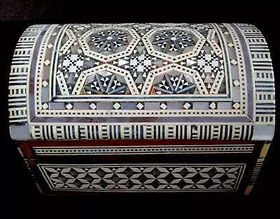 Handcrafted Mosaic Decorative Trinket Box Abalone Inlaid Middle Eastern Moorish • $22.96