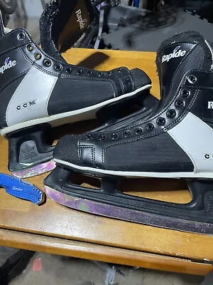 CCM MENS RAPIDE 101 ICE HOCKEY SKATES BLACK Size 10 • $27.77