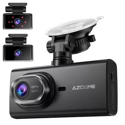$119.99 • Buy AZDOME 3 Channel Dash Cam Dual 1080P Car Camera Recorder GPS WIFI IR G-sensor