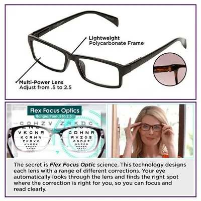 Auto Focus Varifocal Progressive Reading Glasses Readers • £6.99