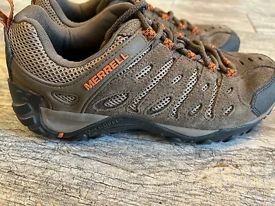 Merrell Crosslander 2 Mens Hiking Mid Shoes Size 7 Brown Suede Hiking Walking • $26.04