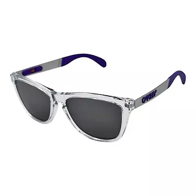 Oakley Frogskins Mix Polished Clear Violet Grey Lens Sunglasses (Authentic) • $85