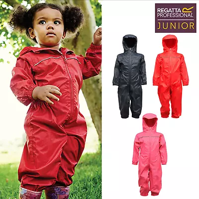 £9.69 • Buy RRP-£36 Regatta Puddle Paddle Kids Boys Girls Waterproof All In One Rain Suit
