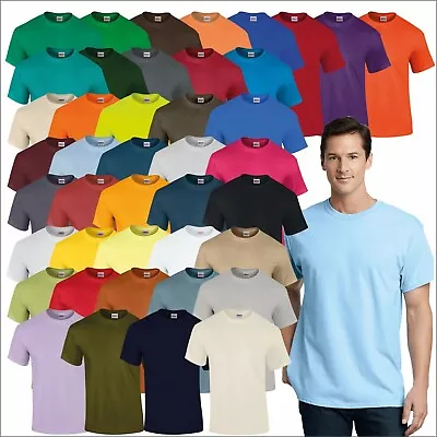 Gildan Adults Ultra Cotton T-Shirt Classic Plain Casual Tee Shirt Workwear S-5XL • £6.57