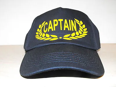 CAPTAIN Navy Cotton Adjustable Baseball Hat Cap -  Boating Holiday  • £6.95