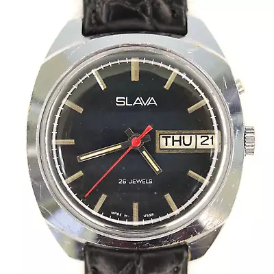 Watch Vintage Men Slava 2428. 26 Jewels. Made In USSR. Original • $87.68