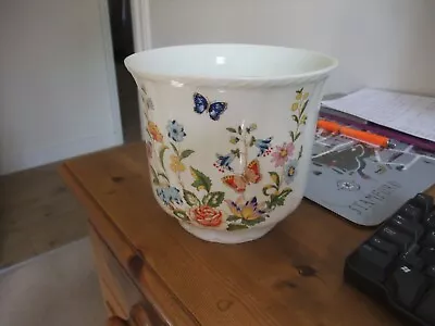 Fantastic  Aynsley Fine Bone China Planter In Cottage Garden Pattern • £5.99