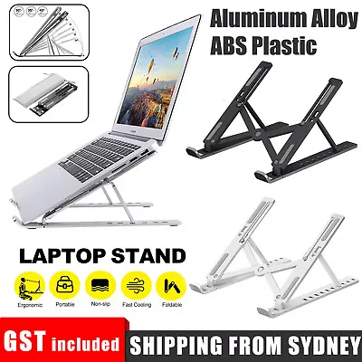 Ergonomic Portable Adjustable Laptop Stand Foldable Desktop Tripod Tray Holder • $17.98